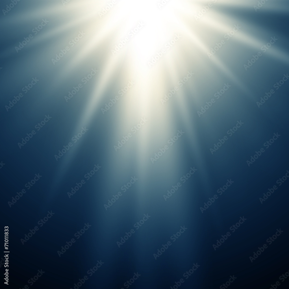 Fototapeta premium Abstract magic blue light background