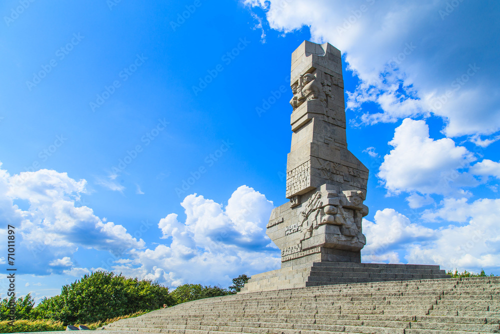 Westerplatte. Monument commemorating battle of Second World War - obrazy, fototapety, plakaty 