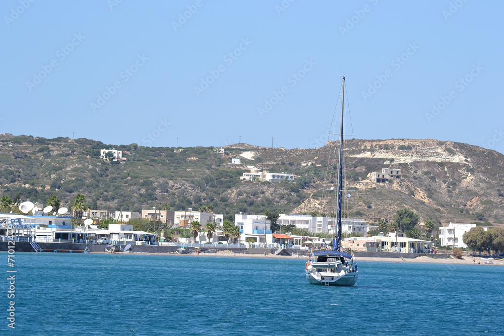 Sailing yacht in sea Sailing yacht in sea