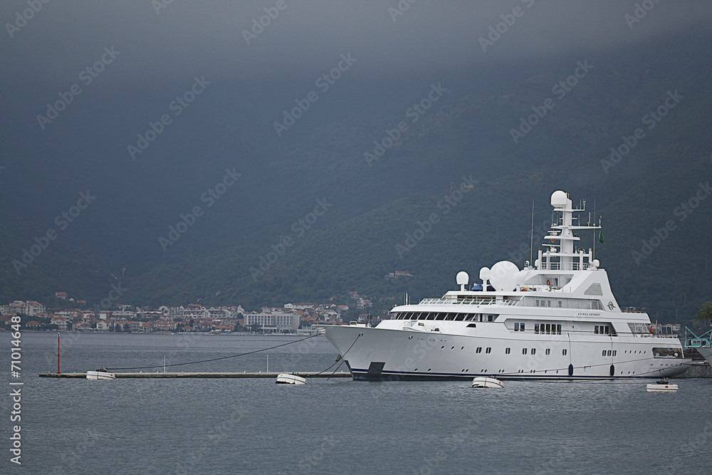 Golden Odyssey yacht in the port of Tivat  on JUNE