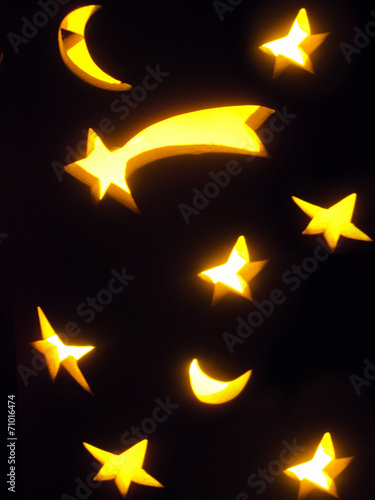 Lua e estrelas