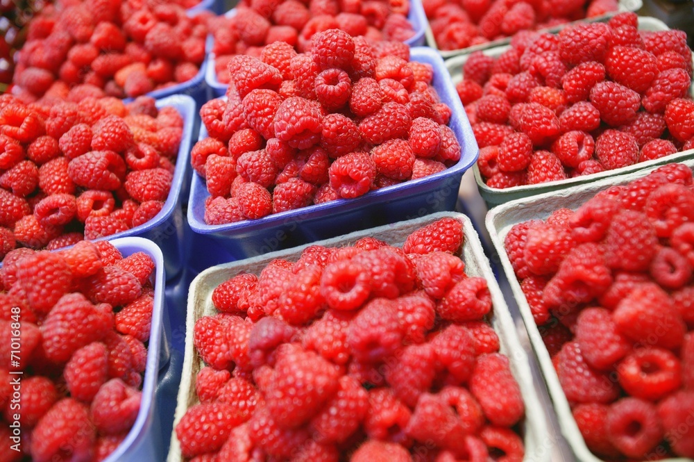 Raspberries In Cartons Raspberries In Cartons