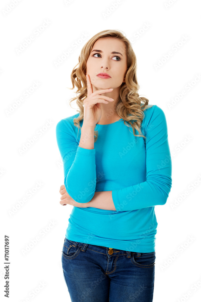 Young woman thinking Young woman thinking