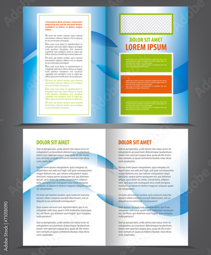 Vector empty brochure print template design