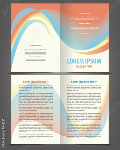 Vector empty brochure print template design