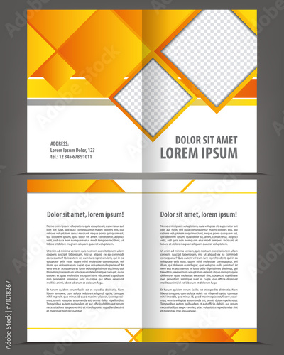 Vector empty brochure print template design