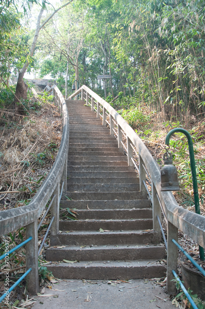 Stairs up the hill, to PHRA THAT PHUPEK ,Sakon Nakhon, Thailand