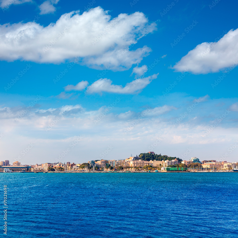 Cartagena skyline Murcia at Mediterranean Spain