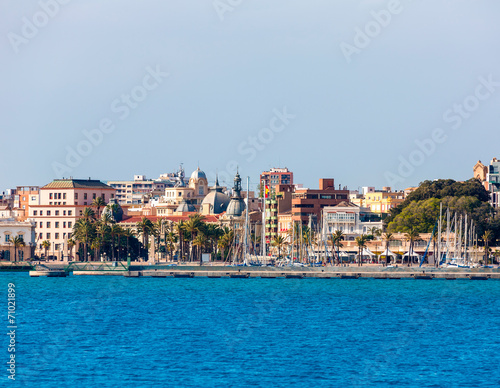 Cartagena skyline Murcia at Mediterranean Spain © lunamarina