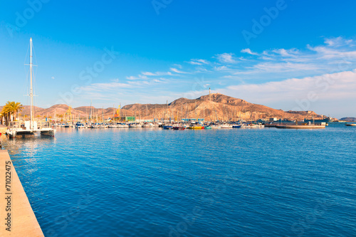 Cartagena port in Murcia at Spain Mediterranean