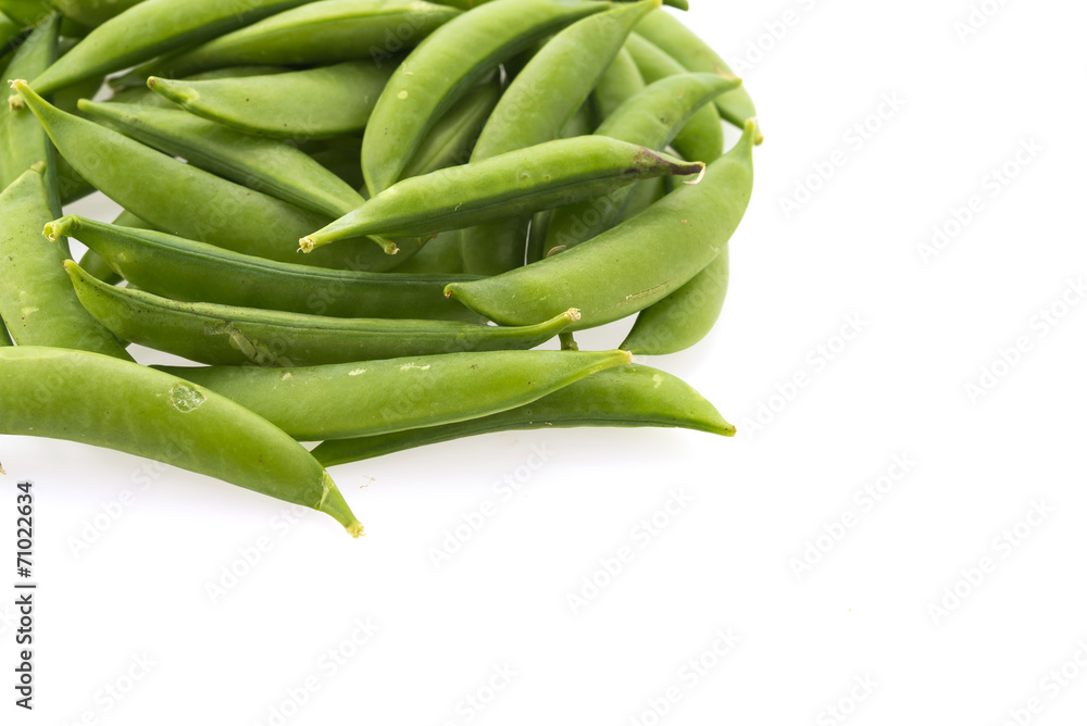 garden pea isolated on white background garden pea isolated on white background