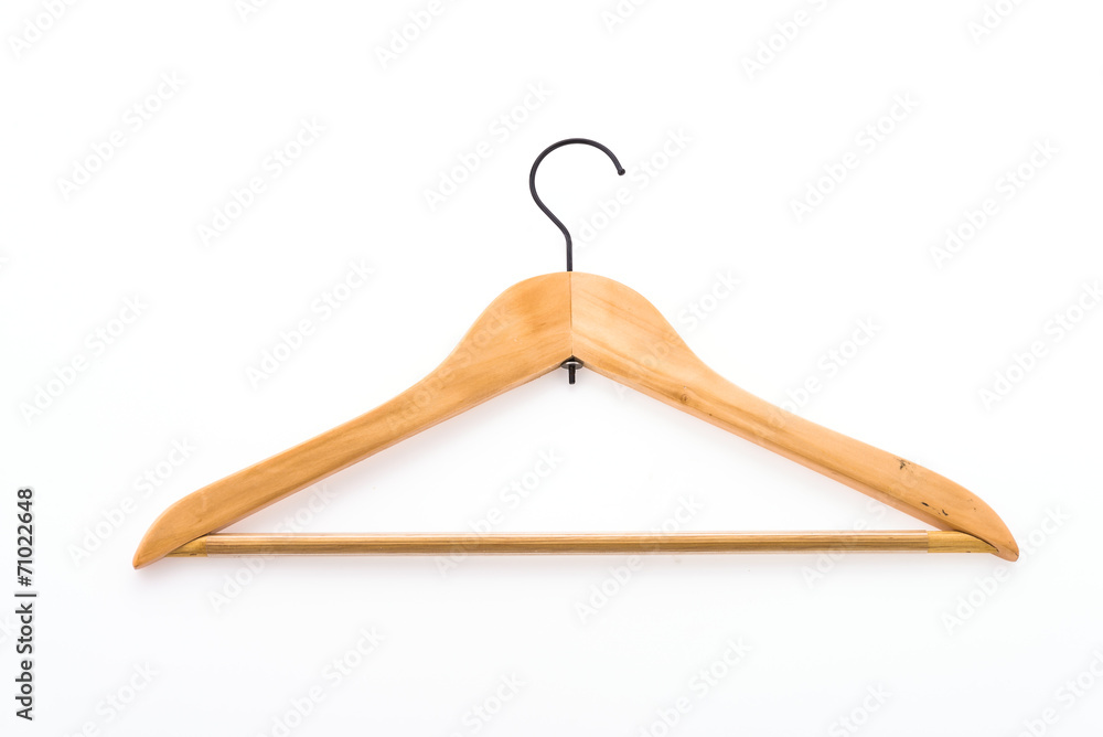 clothes hanger wooden isolated on white background clothes hanger wooden isolated on white background