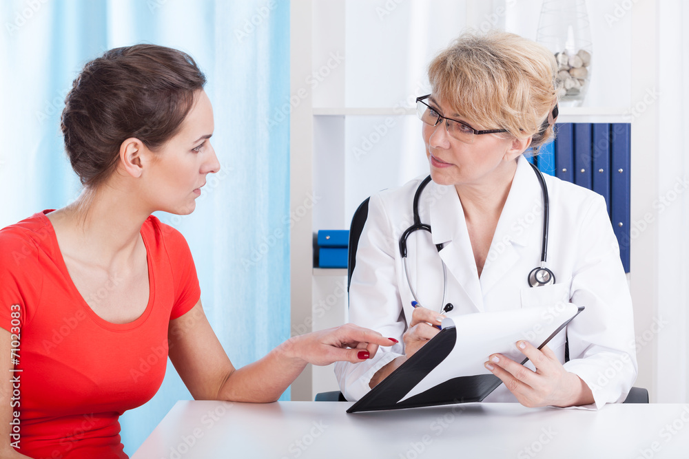 Doctor talking with patient about recommendations Doctor talking with patient about recommendations