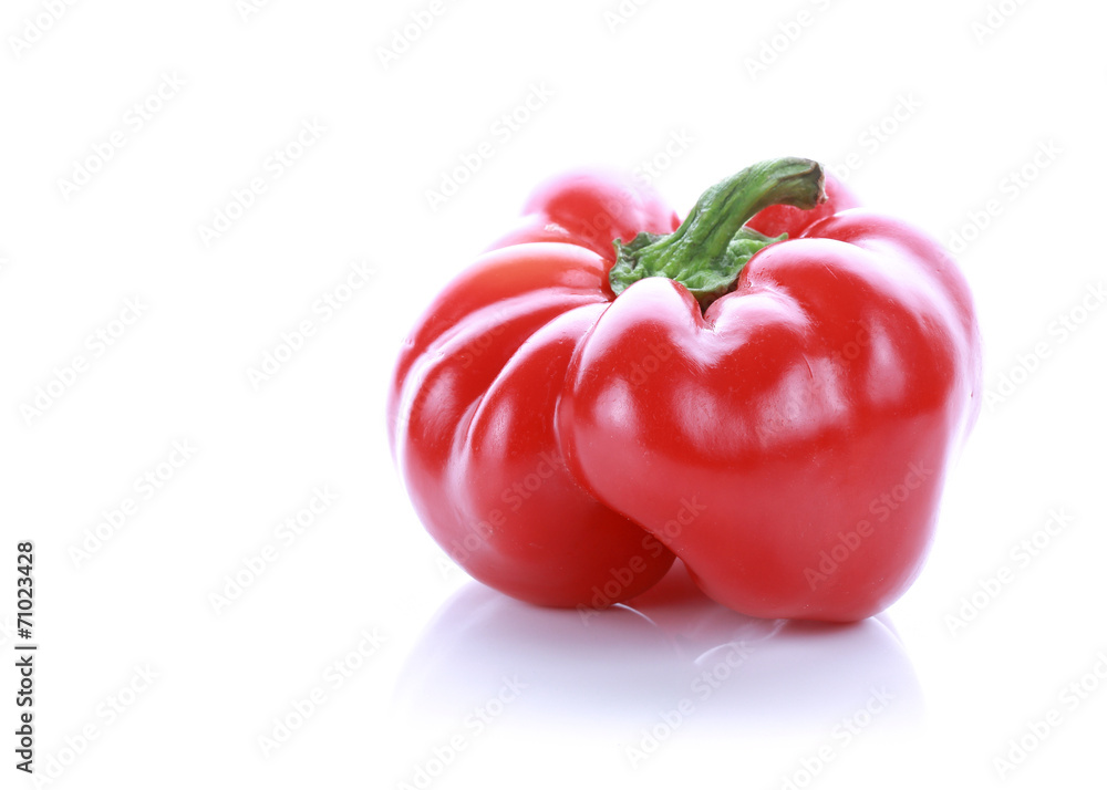 pepper on white background