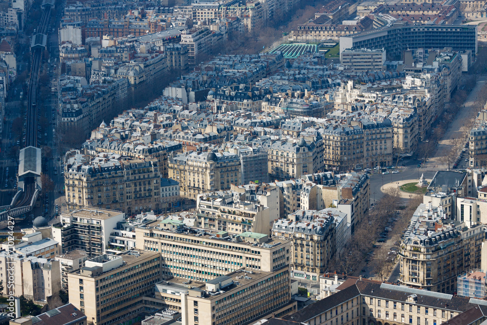 Panorama of buildings in Paris
