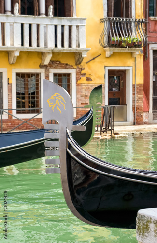 Gondola moored on a venetian canal - Venice, Italy © Marzia Giacobbe