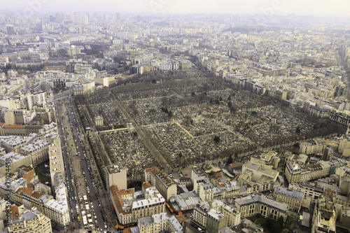 View from top on cemetery on Montparnasse