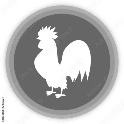 a rooster in a grey Panel