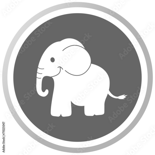an elephant in a grey Panel
