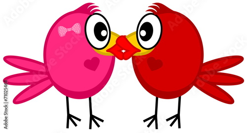 a couple kissing bird