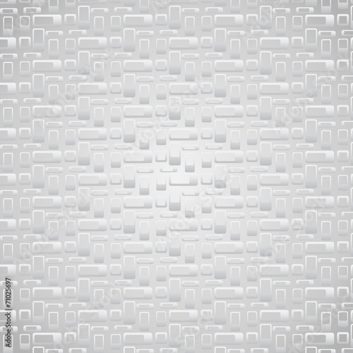 Fototapeta Naklejka Na Ścianę i Meble -  Silver Rounded Corner Rectangle Pattern on Pastel Background