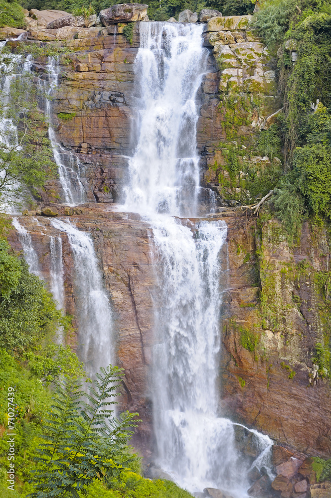 Fototapeta premium big waterfall in the mountains