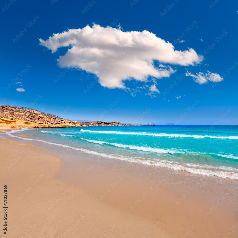 la carolina beach in Murcia  at Mediterranean sea