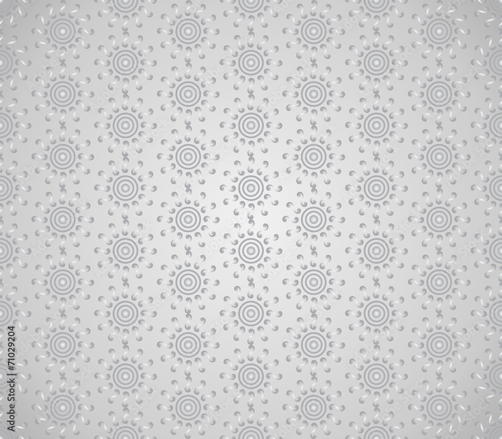 Silver Swirl and Circle Pattern on Pastel Background