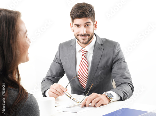 Young businessman working photo