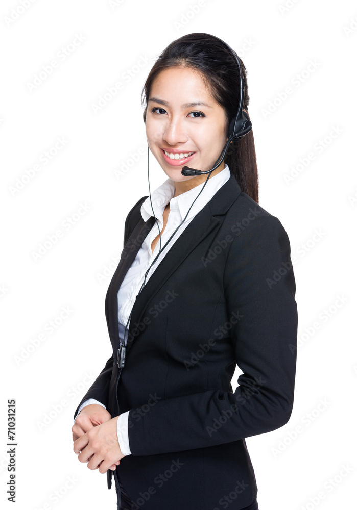 Businesswoman with headset