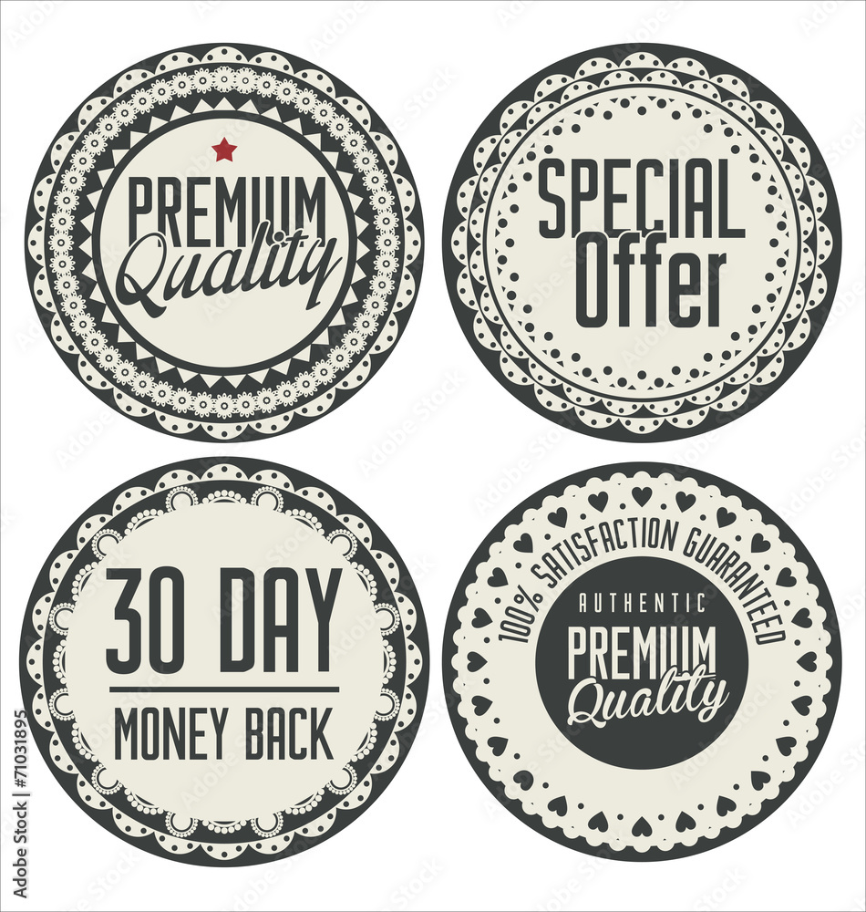Premium Quality retro Labels Premium Quality retro Labels