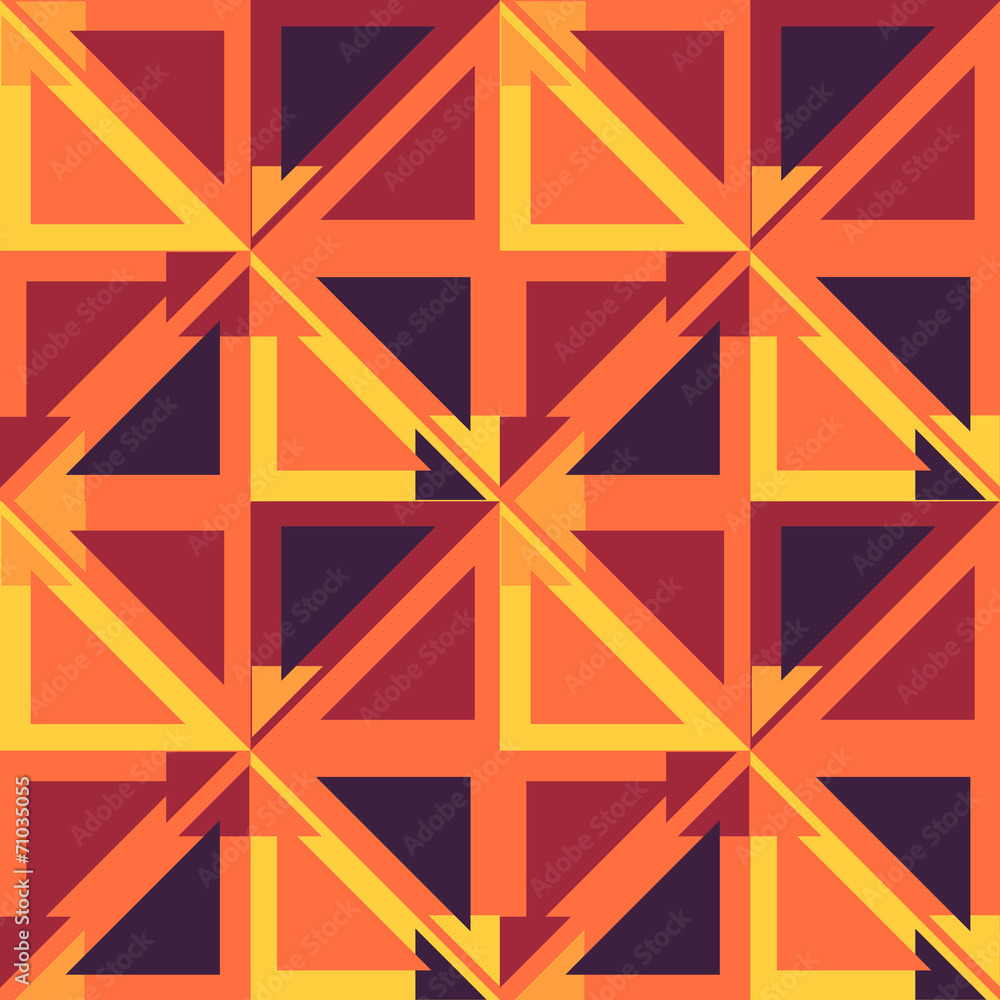 Seamless geometric red yellow blue color  pattern background