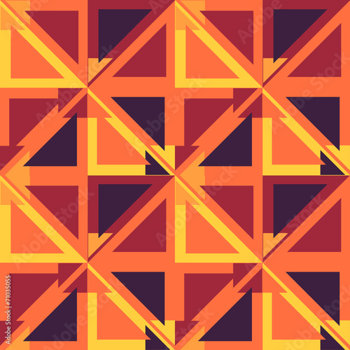 Seamless geometric red yellow blue color pattern background