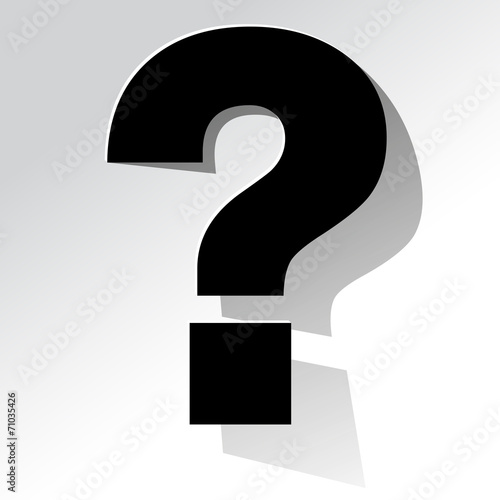 Fragezeichen Symbol  schwarz