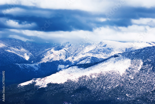 Beautiful landscape with snowy mountains © Zakharov Evgeniy