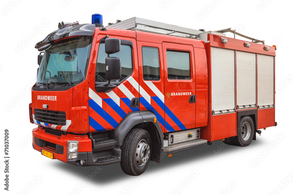 Modern Fire Engine Isolated on White Background Modern Fire Engine Isolated on White Background