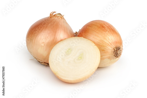 Fresh onion bulbs