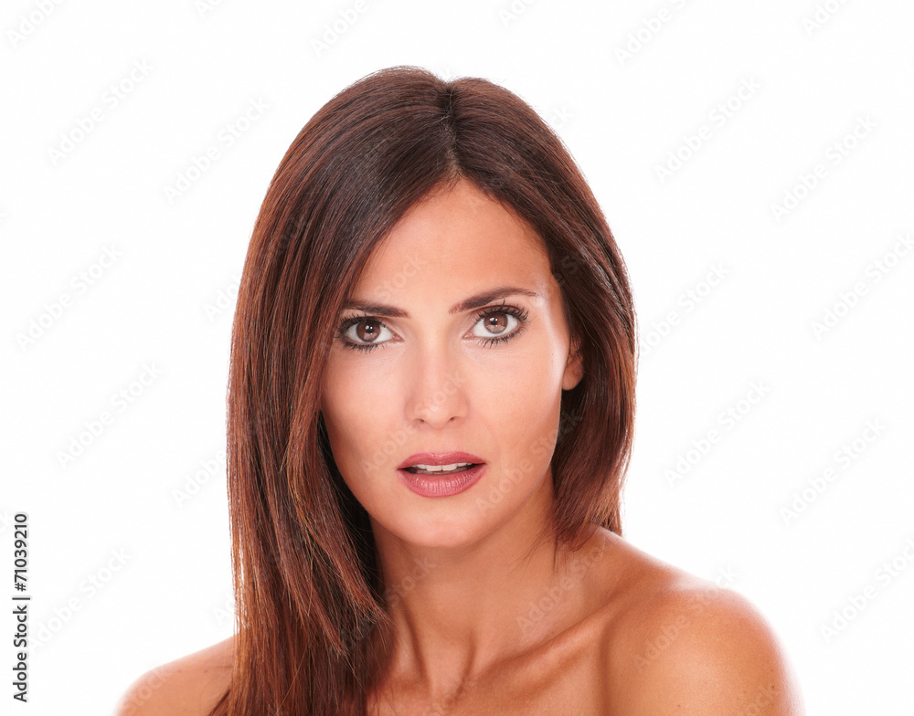 Charming beautiful sensual latin woman isolated Charming beautiful sensual latin woman isolated