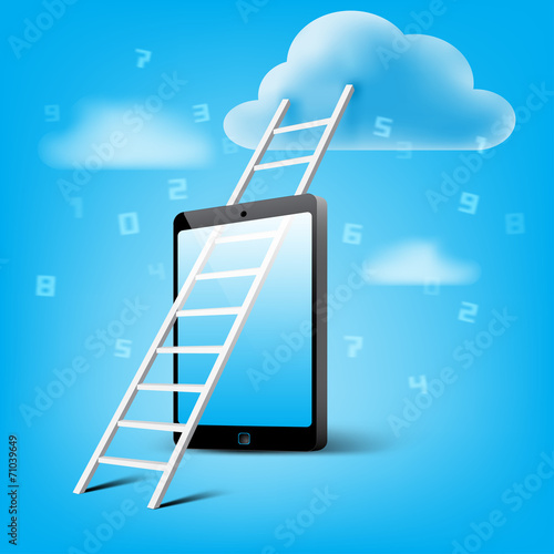 ladder to cloud through smart phone