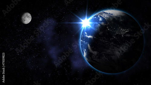 Abstract Earth from space