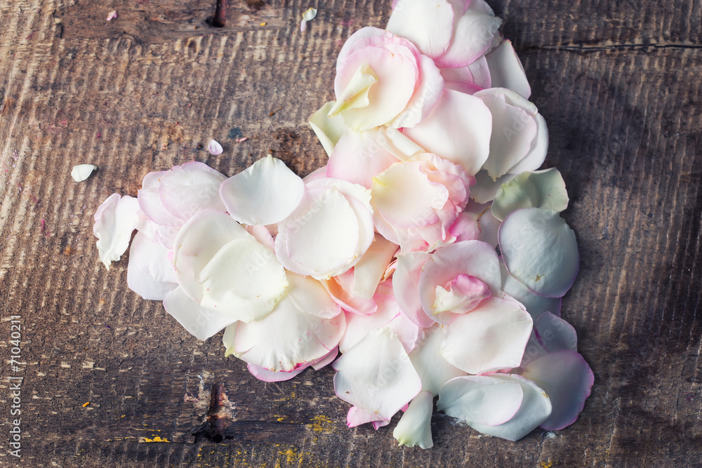 Heart from roses petals Heart from roses petals