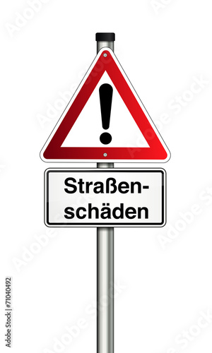 Verkehrszeichen Straßenschäden Gefahr