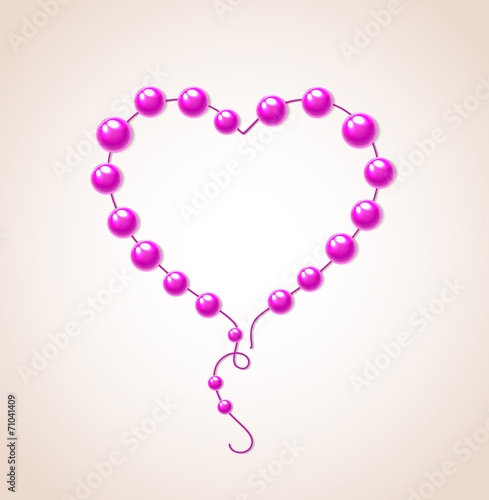Heart of bead for Valentine's day