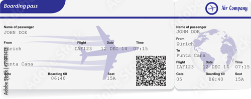Variant of boarding pass