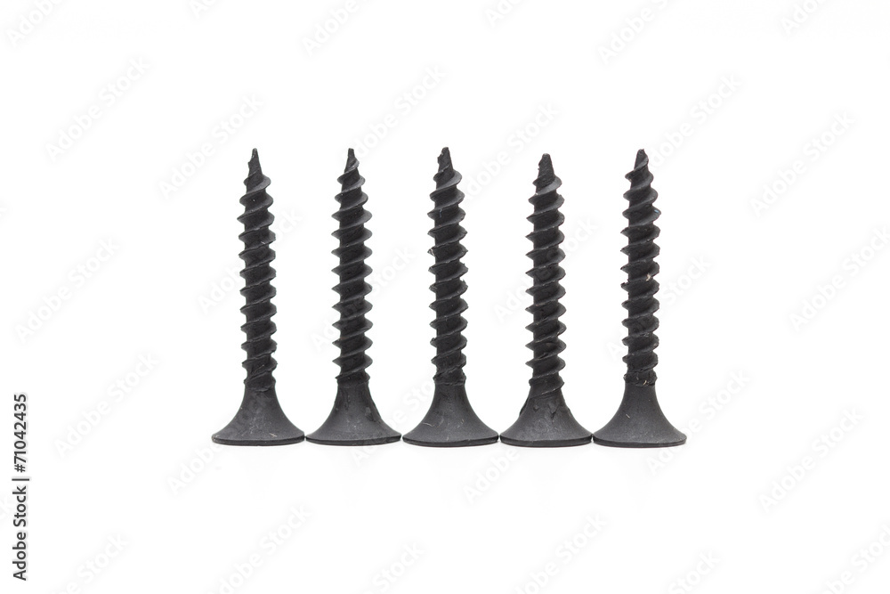 fasteners on the white background fasteners on the white background