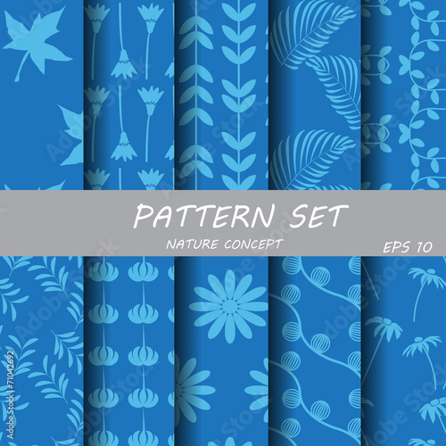 Blue and Blue nature patter...