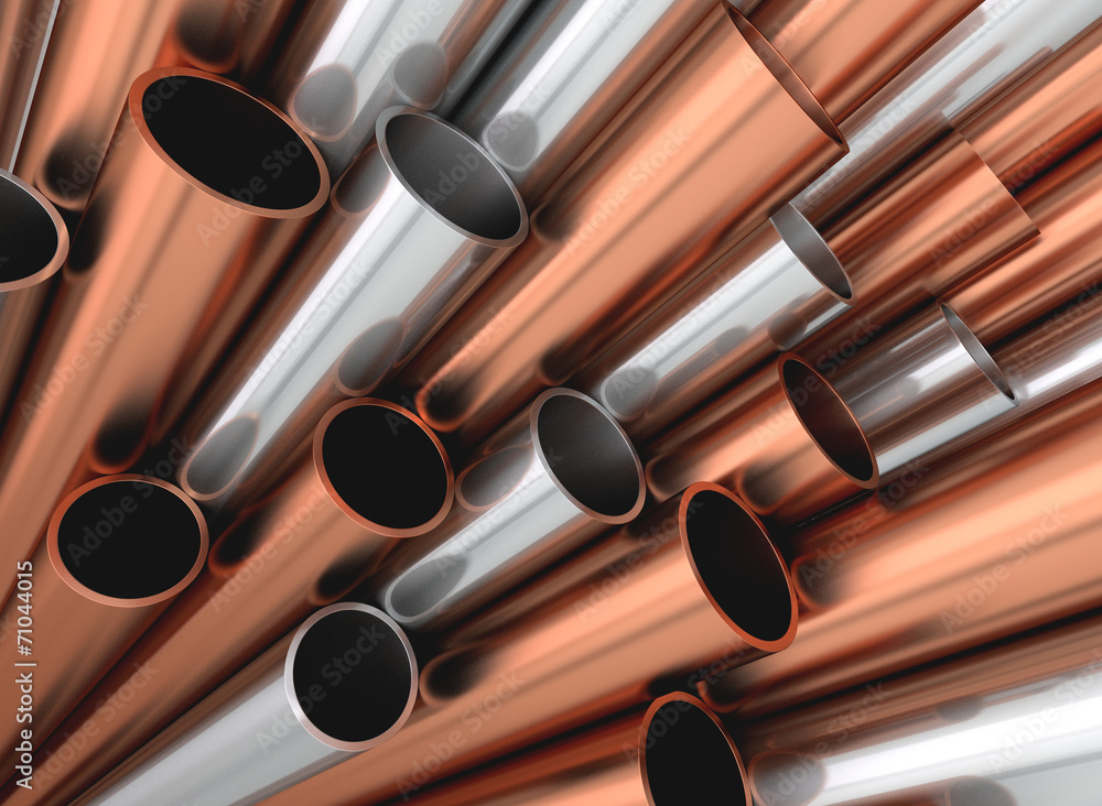 Aluminium Stahl Kupfer Rohre Profile aufsteigend Aluminium Stahl Kupfer Rohre Profile aufsteigend