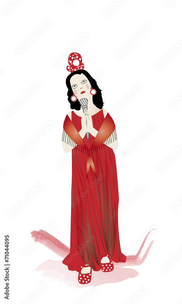 Mujer cantando Mujer cantando