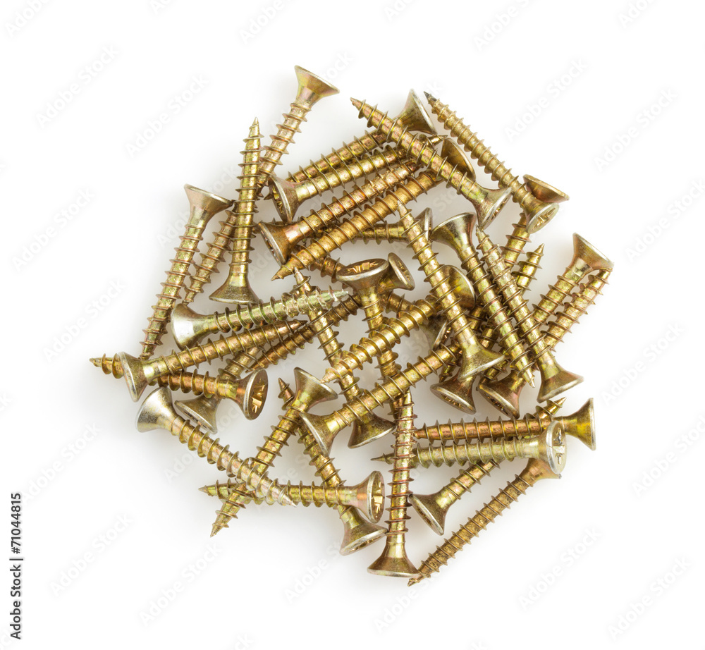 metal screws tool on white metal screws tool on white
