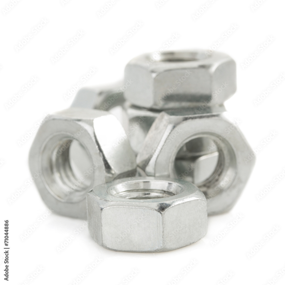 metal nuts tool on white metal nuts tool on white